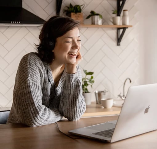 a woman on a video call